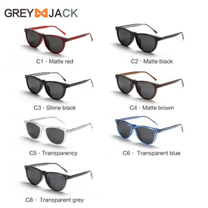 Lunettes de soleil unisexes Grey Jack, monture TR90, verres TAC, anti-UV, polarisées, miroir, avec verres interchangeables pour hommes et femmes - Product Image 5
