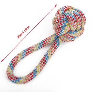 Giocattolo per Cani Intrecciato Annodato, Ecologico in Nylon e Cotone, Resistente ai Morsi, per Cani di Taglia Media/Piccola - Product Image 5