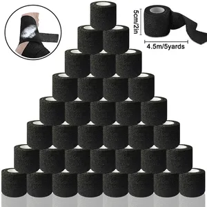Cinta Adhesiva Elástica Transpirable para Tatuajes, Color Negro, Fuerte y Resistente, para Deportes - Product Image 1