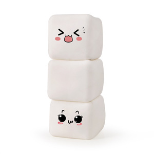 Jouets anti-stress fournis par le fabricant : Squishies Tofu à rebond lent, balles de décompression carrées malléables, jouet souple - Product Image 3
