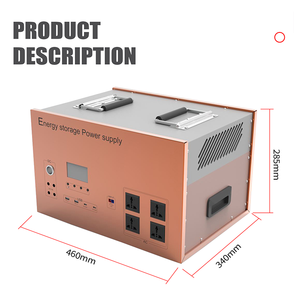 Générateur solaire moderne 2000W avec batterie LiFePO4, station d'alimentation portable d'urgence pour extérieur, 1433Wh, onde sinusoïdale pure - Product Image 4
