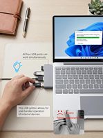 Hub USB 3.0 4 ports Premium LINKFIND |   Conception sans câble, plug-and-play pour ordinateurs portables, ordinateurs de bureau et la plupart des appareils compatibles USB (Stock ABS)