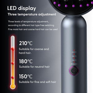 Professionelle Ionische Haarglättungsbürste mit PTC-Schnellheizung & 3 Einstellbaren Temperaturen für Salon - Benutzerdefinierte - Product Image 5