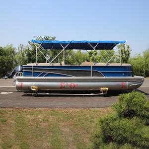 Luxuriöses Aluminium-Legierungs-Außenbord-Benzin-Yacht-Angelpontonboot 7,6m 2,5m/s für Sport und Unterhaltung Optional mit Anhänger - Product Image 2