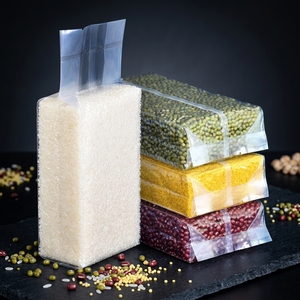 Sacs sous vide en nylon épaissi pour briques <span class=keywords><strong>de</strong></span> riz, scellables à chaud, anti-humidité et anti-fuite, pour l'emballage <span class=keywords><strong>de</strong></span> céréales, riz, haricots et grains - En stock - Product Image 1