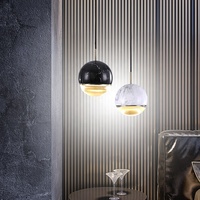 Botimi — lustre en forme de globe en métal et marbre, design nordique, produit de luxe, intérieur luxueuse, plafond, salle de bain, cuisine, 2022 v, 220