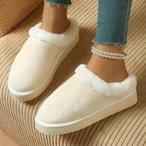 Otoño Invierno para zapatillas para mujeres, prendas de vestir para hombres, medio Paquete de botas de nieve, Luna cálida, cómodos zapatos de suela gruesa para el hogar - Product Image 3
