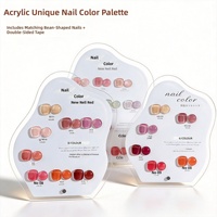 Mini nuancier transparent en acrylique pour nail art de style japonais, présentoir pour vernis à ongles et gel, idéal pour les salons de manucure
