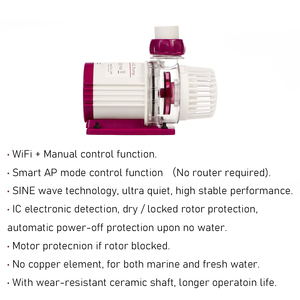 아쿠아리움용 WiFi 또는 수동 제어 DC 수중 워터 펌프 24V 36V, 막힘 방지 기능의 저소음 펌프 - Product Image 3