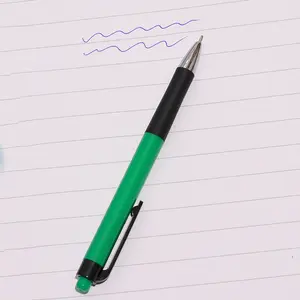 Solid color Plastic Barrel Ball Pen with Black Touch Screen Stylus 0.7 mm Writing Width Colorful Grip Solid Grip