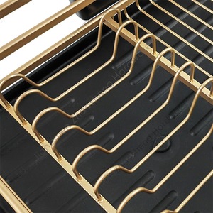 Escurridor de Platos de Gran Capacidad, Cuadrado, con Bandeja, Tamaño L, para Almacenamiento en la Cocina - Product Image 3