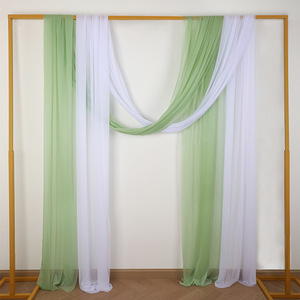 Voilages simples pour arche de <span class=keywords><strong>mariage</strong></span>, rideaux de fond transparents en polyester <span class=keywords><strong>blanc</strong></span> pour décorations de <span class=keywords><strong>mariage</strong></span> en extérieur, fêtes et plafonds - Product Image 5