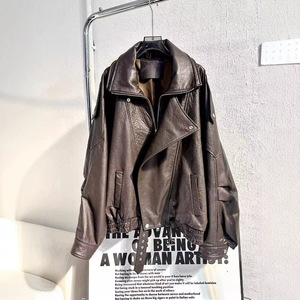 Nouvelle veste bomber décontractée pour <span class=keywords><strong>femme</strong></span>, style motard, courte, ample, pour l'automne, avec doublure en polyester - Product Image 4