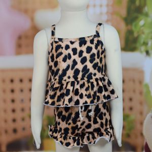 Conjunto <span class=keywords><strong>de</strong></span> Ropa para Bebé Niña Recién Nacida <span class=keywords><strong>de</strong></span> 230g, Traje <span class=keywords><strong>de</strong></span> Verano para <span class=keywords><strong>Niñas</strong></span> con Estampado <span class=keywords><strong>de</strong></span> Leopardo y Volantes, <span class=keywords><strong>Conjuntos</strong></span> <span class=keywords><strong>de</strong></span> Ropa para <span class=keywords><strong>Niñas</strong></span> - Product Image 2