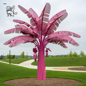 BLVE Grande Sculpture d'Arbre Abstraite en Acier Inoxydable pour Projet Urbain, Décoration Métallique de Rue Centrale - Product Image 5