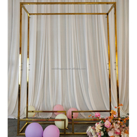 Support d'arche rectangulaire en acier inoxydable doré pour décoration d'événements de mariage KAVI