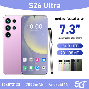 Hot bán S26 siêu 5g điện thoại thông minh 16GB + 1TB lưu trữ 7.3-inch màn hình Dual Sim mặt mở khóa decacore 108mp <span class=keywords><strong>Android</strong></span> 14 phiên bản toàn cầu - Product Image 3