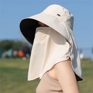 Sombrero de Pescador de Ala Ancha con Protección UV, Protector Facial Desmontable, Protector de Cuello, Sombrero de Pesca para Protección Solar - Product Image 6