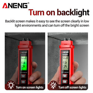 Medidor <span class=keywords><strong>de</strong></span> Humedad Digital para Madera ANENG GN602 con Pantalla LCD, Rango <span class=keywords><strong>de</strong></span> 0~58%, <span class=keywords><strong>Valor</strong></span> Máximo/Mínimo, Pantalla Retroiluminada, 1 Año <span class=keywords><strong>de</strong></span> Garantía, ABS Rojo - Product Image 3