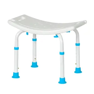 Sağlık malzemeleri toptan banyo taburesi ayarlanabilir yüksekliği ile duş başlığı duş sandalyesi küvet koltuk yaşlı için