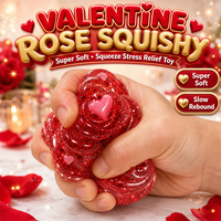 Bola Kelapa Karet Latar Belakang Hari Valentine Berbentuk Hati Merah Mawar, Dekorasi Meriah untuk Anak Perempuan dan Laki-laki Usia 5 hingga 7 Tahun