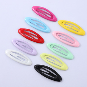 Oval Colorful Teardrop Hair <b>Clip</b> 5 Cm Side <b>Clip</b> For Women Casual Headdress Metal Material - Product Image 3