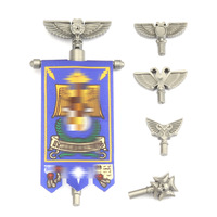Étoile militaire Mini soldat Figure 40k noir templier Empire guerre drapeau étoile guerrier guerre arme bloc de construction briques jouet
