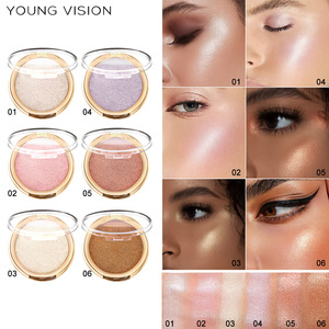 Vente chaude Vegan Glow Poudre Pressée Surligneur Longue Durée Peau Maquillage Haute Pigment Logo Personnalisé - Product Image 6