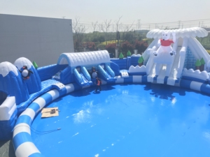 Tùy chỉnh băng tuyết Thế Giới chủ đề Aqua công viên chim cánh cụt Băng lâu đài Inflatable hồ bơi nước Inflatable Công Viên Nước các điểm tham quan trò chơi dưới nước - Product Image 2