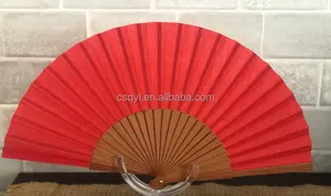Customized Spanish COLORED PEAR WOOD Hand Held Fan For Wedding