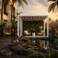 Pérgola Retráctil de Aluminio Personalizada, Sistema de Techo para Balcón de Alta Resistencia y Calidad, Fácil Montaje, Ecológica, Moderna y Lujosa