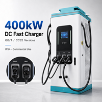 Borne de recharge rapide DC 400 kW à triple connecteur GB/T CCS2 OCPP IP54, station de charge au sol pour flotte de camions et projets routiers