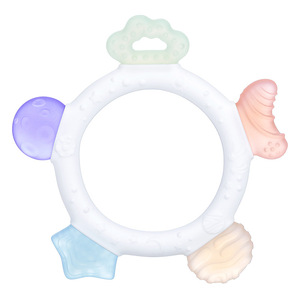Anneau de dentition Starry Sky Touch en silicone de qualité alimentaire pour bébés de 3 mois et plus, apaisant et anti-sucette - Product Image 2