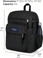 Sac à dos pour ordinateur portable avec 2 compartiments, bretelles ergonomiques, pochette pour ordinateur portable 15 pouces, noir, logo personnalisé, couleur au choix