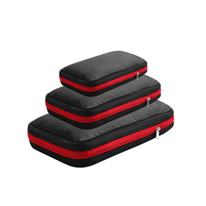 Sacs de voyage compressibles légers 3 pièces, cubes de rangement pour vêtements extensibles à double couche - Product Image 1