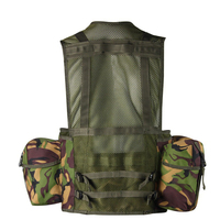 Veste tactique unisexe en polyester avec poche d'hydratation, camouflage d'assaut, chasse, contrôle de la température, équipement tactique, fermeture éclair à loquet