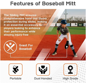 Tùy Chỉnh Thiết Kế Nhà Máy Cung Cấp Ice Cream Phong Cách Bóng Chày Trượt Găng Tay Bảo Vệ Tay Màu Hồng Màu Đỏ Trượt Mitt - Product Image 2