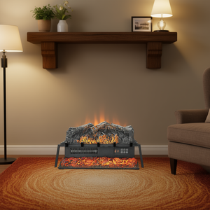 Cheminée électrique avec bruit de bois crépitant, télécommande, minuterie, affichage LED, puissance de chauffage de 1500 W, 25 pouces - Product Image 2