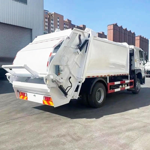 Camion compacteur de déchets Sinotruk Howo 6X4 blanc, transmission manuelle diesel, norme Euro 5 - Product Image 3