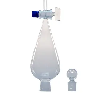 Laboratório 250ml 1000ml 2000ml vidro funil separatório com vidro torneira