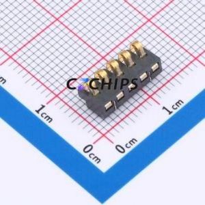 GT-BTP25005-0300A-010A Blade/Spring Contact Battery Connector SMD,P=2.5mm Connector Spring Contact Type 2.5mm 5P Vertical Mount - Product Image 1