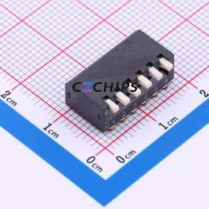 DQ-06BP DIP Switch SMD Switch ( Type: Piano Key )( Number of Switch Sections: 6 )( Lead Spacing: 2.54mm ) - Product Image 1