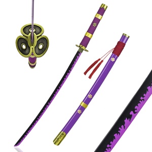 Réplique d'arme réelle de 104 cm inspirée de l'anime japonais One Piece, épée <span class=keywords><strong>Katana</strong></span> <span class=keywords><strong>Enma</strong></span> violette de Roronoa Zoro pour jeu de rôle pour adultes et enfants - Product Image 1