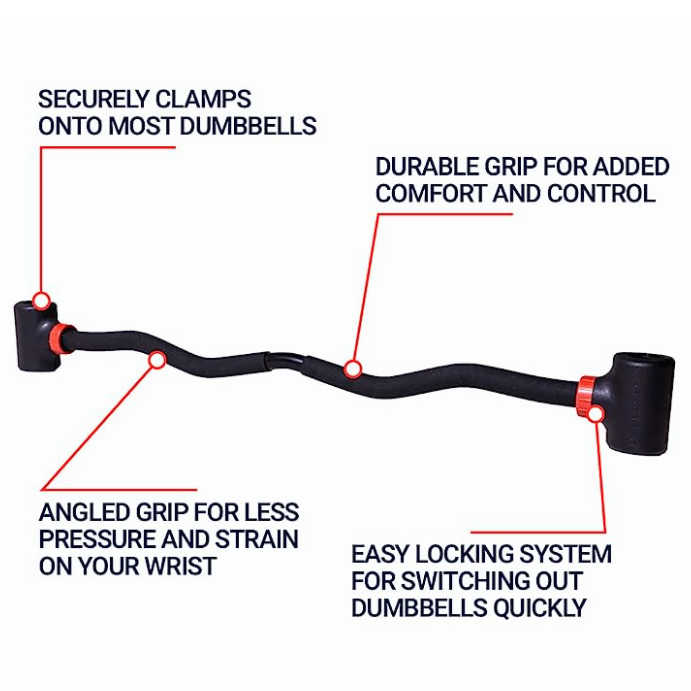 ZJFIT Adjustable Dumbbell to Arm Curl Bar Converter for Weight Lifting Gym Home Barbell Bar