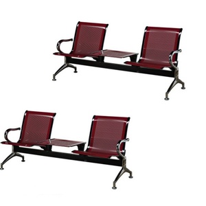 2-Seater Chrome Steel Airport Waiting <b>Chair</b> Public Seat for Optimal Comfort - Product Image 2