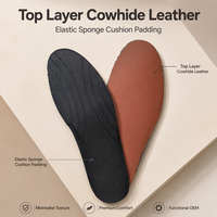 Semelles intérieures en cuir véritable, inserts confortables et amortissants pour un usage quotidien