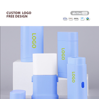 Tube vide personnalisé en PP de 15g pour shampoing, déodorant et lotion, forme plate, rechargeable, emballage cosmétique durable avec LOGO