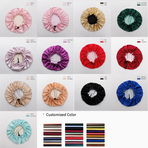 <span class=keywords><strong>Bonnet</strong></span> de cheveux en satin de soie Double couche réversible réglable bande élastique <span class=keywords><strong>bonnet</strong></span> de nuit pour les cheveux naturels et bouclés des femmes - Product Image 6