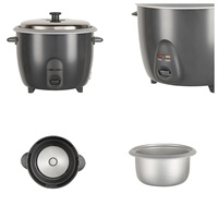 Cuisinière à tambour électrique en acier inoxydable de style classique, revêtement antiadhésif, pot intérieur, tasse à mesurer, portable, cuisson rapide en un clic