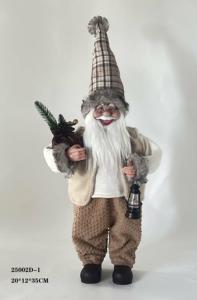 Santa Claus de pie de 12 pulgadas en blanco/caqui - Product Image 3